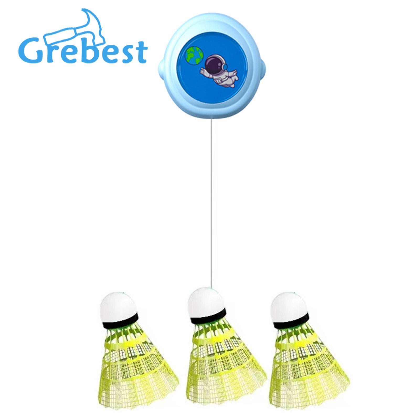 Shuttlecock Return Trainer Portable Badminton Rebound Trainer with Elastic Rope for Indoor Self Training Easy Installation Badminton Set for Indoor Badminton Singles Trainer. 