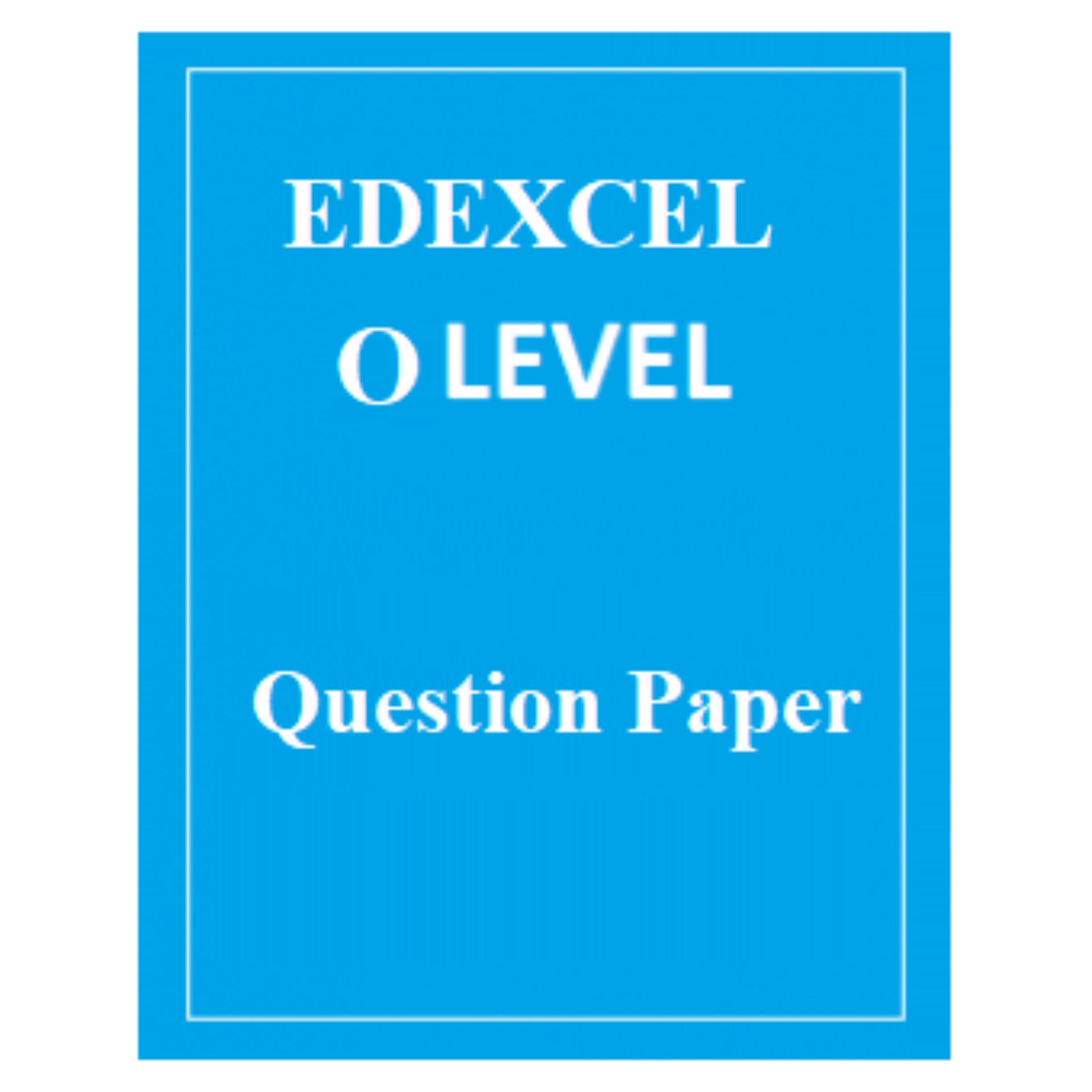Edexcel IGCSE Chemistry Question Paper. 
