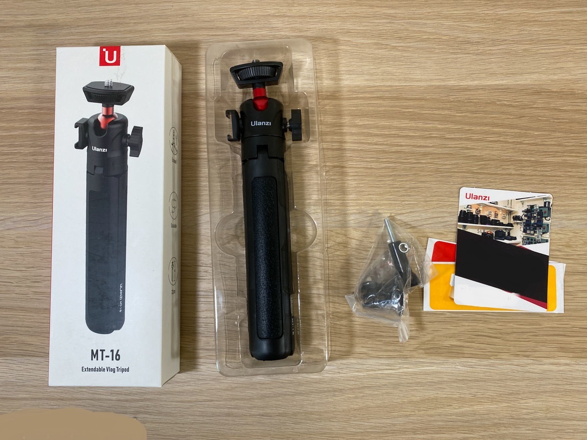 Ulanzi MT-16 Camera Tripod Stand, Mini Tabletop Selfie Stick Tripod with Cold Shoe, Travel Tripod for iPhone 12 Canon G7X Mark III Sony ZV-1 RX100 VII A6600 Vlogging Filmmaking. 