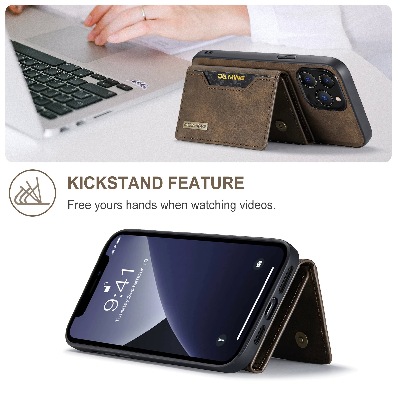 2 in 1 Detachable Back Cover For iPhone 15 14 13 12 11 Pro Max Mini X XS 7 8 Plus Wallet Case with Card Holder Leather Pocket PCardiaCP. 