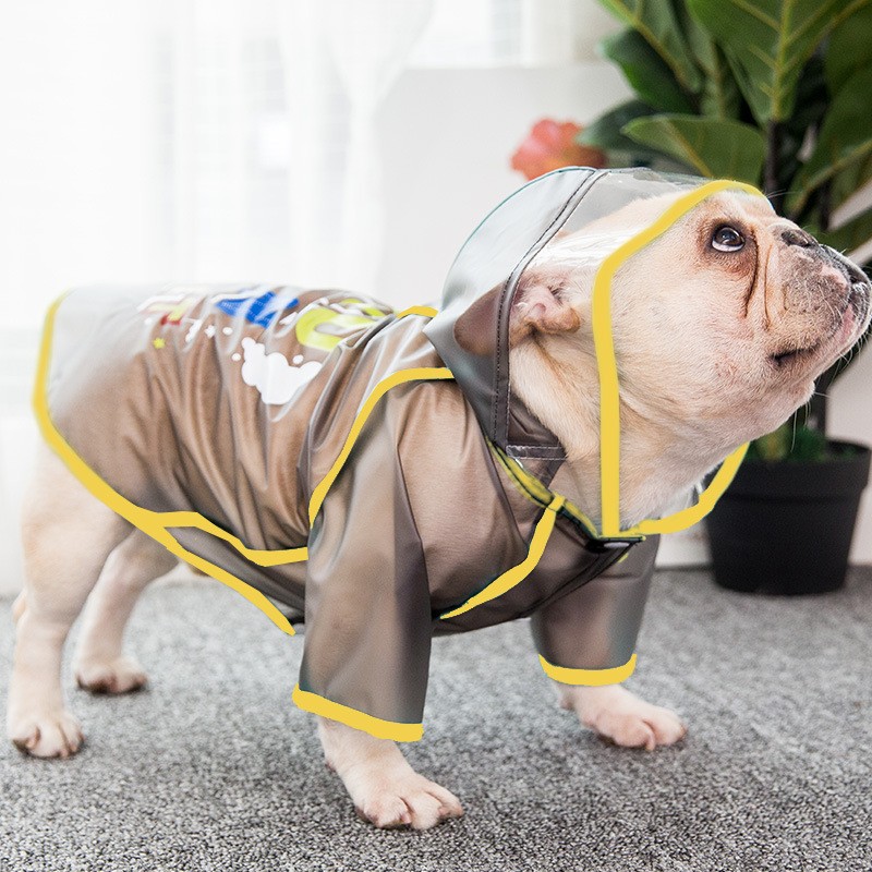 Dou Two Legged Waterproof Clothes Bulldog Pet Octopus Pago Fa Niu Small and Medium Dog Raincoat. 
