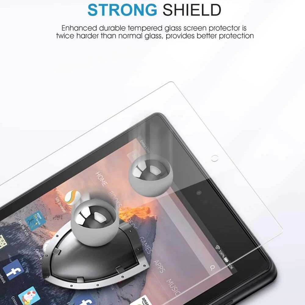 Glass Screen Protector For Amazon Fire HD 10 2019 2017 Fire HD 10 9th 7th Gen Kids Edition 2018 10.1 Clear Tempered Glass. 