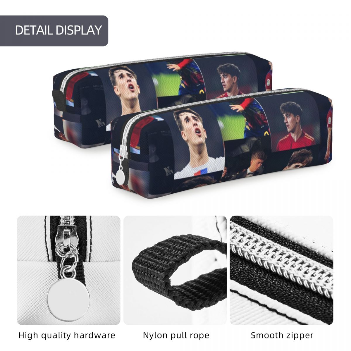 Pablo Gavi Best Cover Pencil Case Fashion Sport Spain Football Pen Box Bag Student Large School Supplies Gift Pencil Pouch. 
