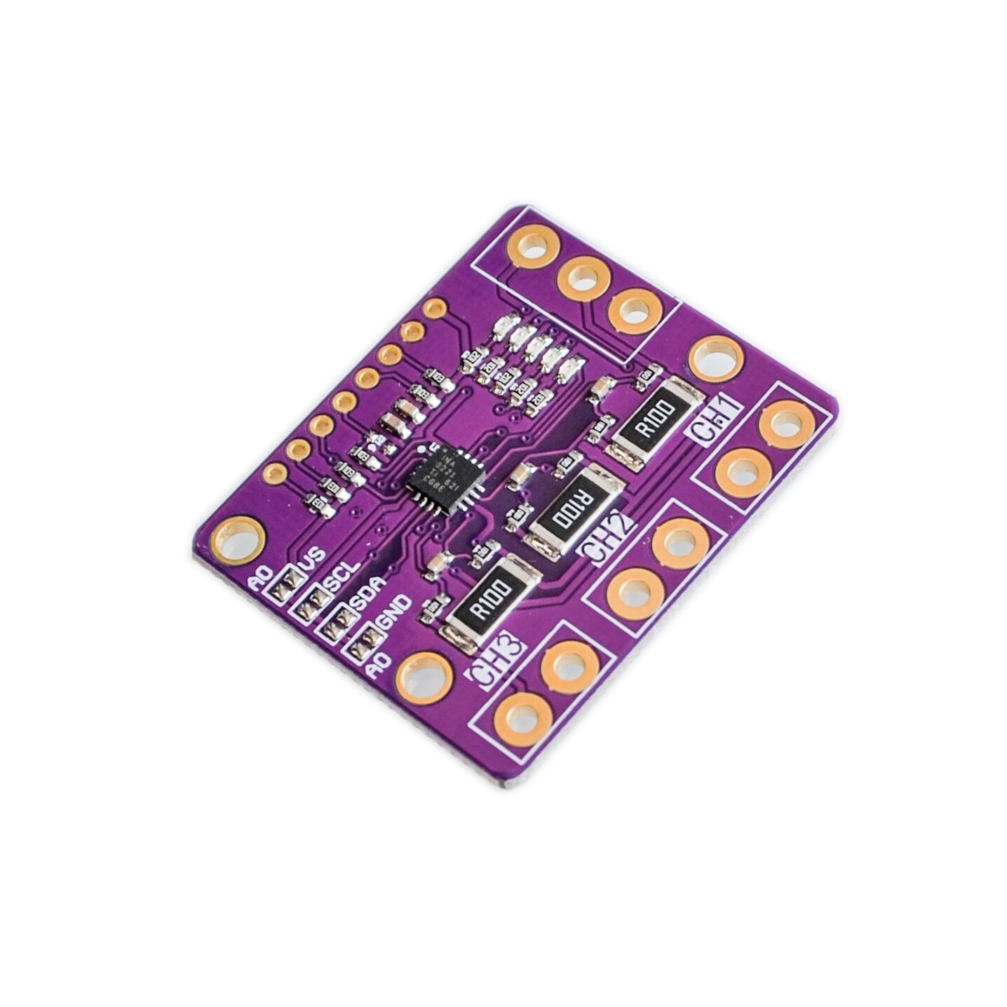 I2C SMBUS INA3221 Triple-Channel Shunt Current Power Supply Voltage Monitor Sensor Board Module Replace INA219 With Pins. 