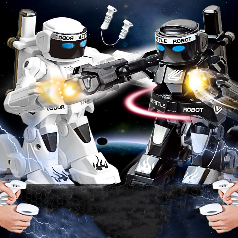 2pcs Boxing Sparring Robot 2.4g Remote Control Intelligence Fighting Robot Toys With Light Sound For Children Gifts. 