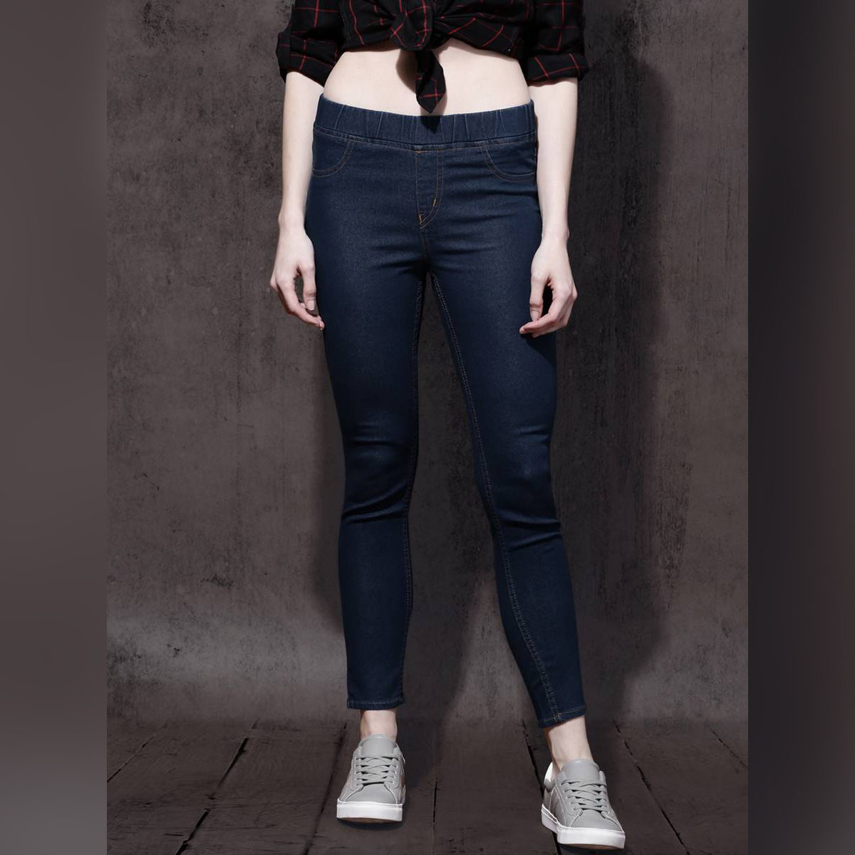 Blue Skinny Fit Stretchable Jeggings 