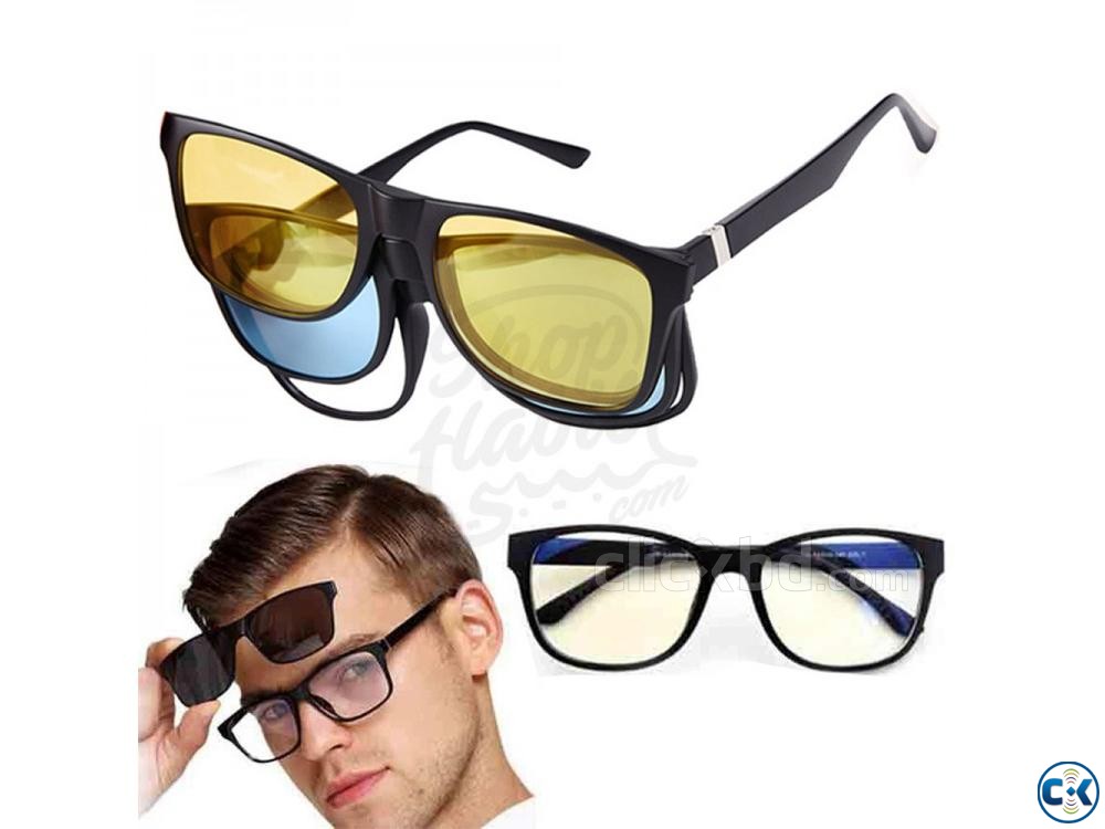 5 In 1 Magic Vision Sunglasses - Quick Change Magnet Lenses 5 Different Colors Both.. 