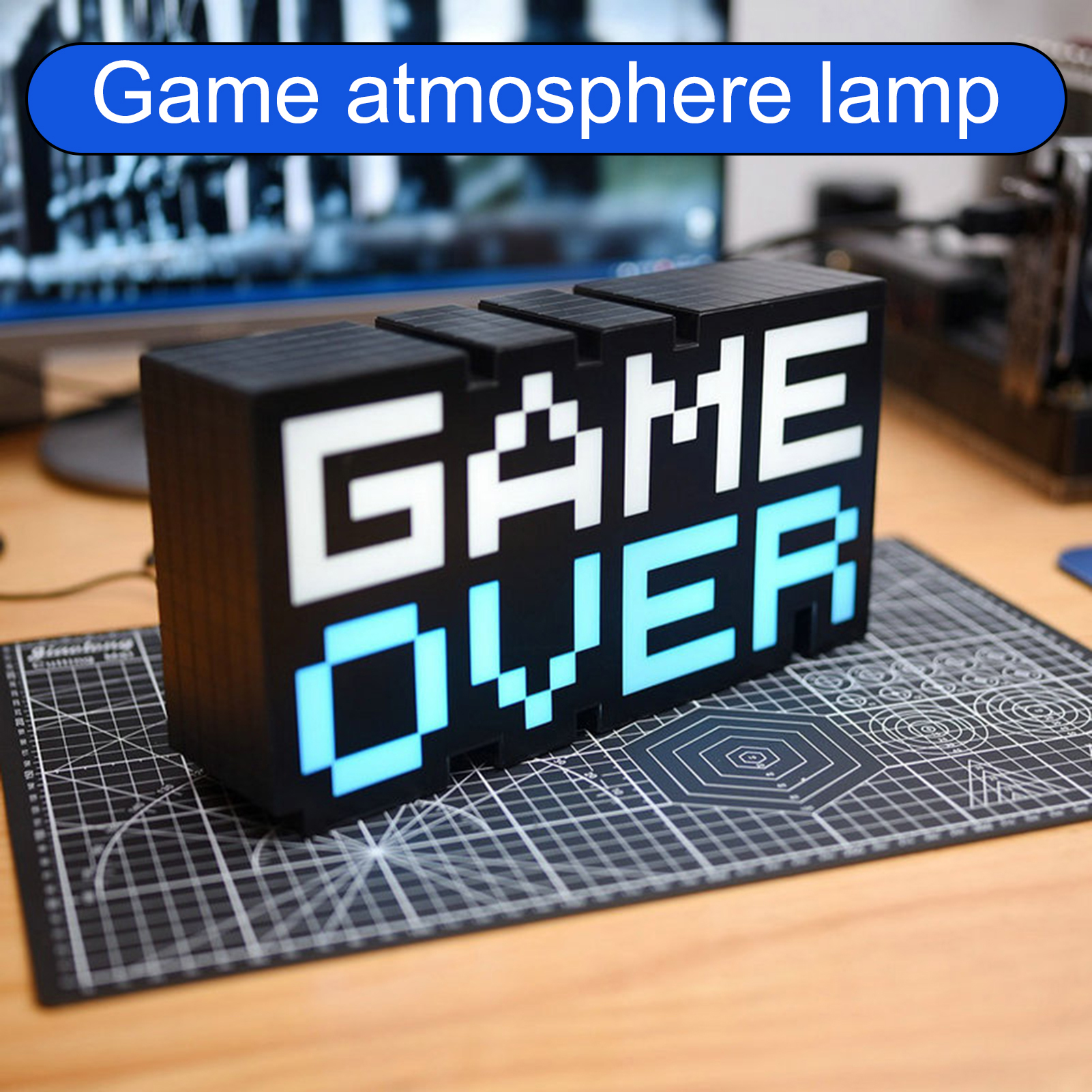 Atmosphere Lamp Long Standby GAME OVER Icon Modeling Night Lamp. 