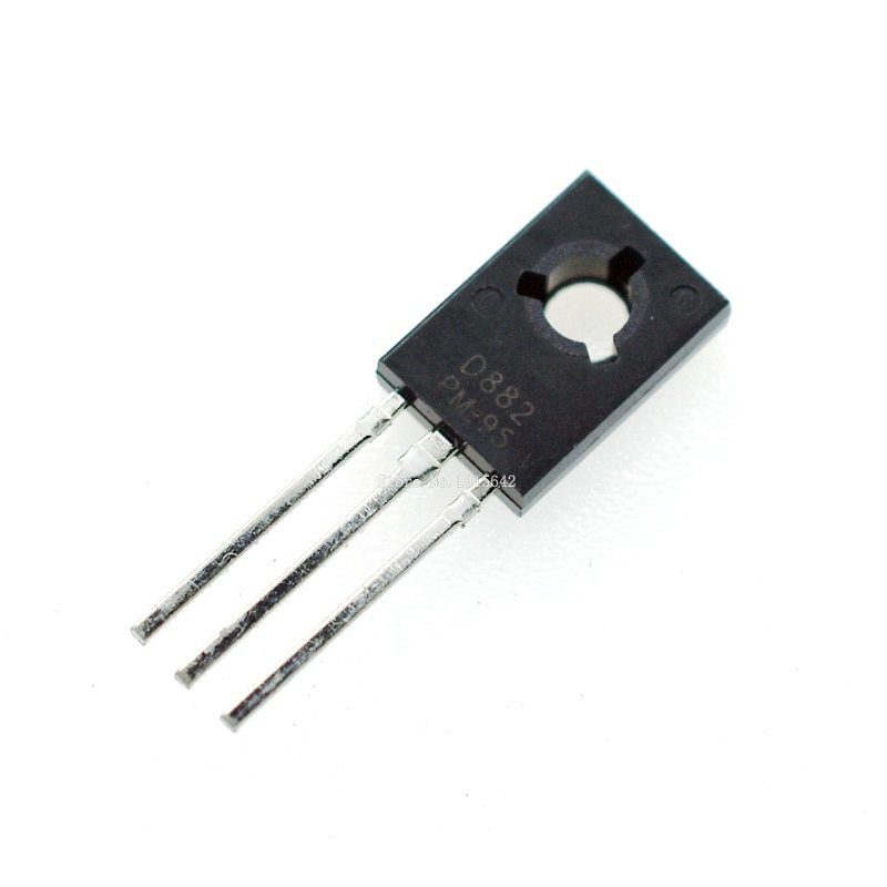 5Pcs- 2SD882 2S-D882 D882 882 NPN Transistor 40V 3A 10W 3 Pin Leads Power Transistor TO-126 NPN Transistor. 