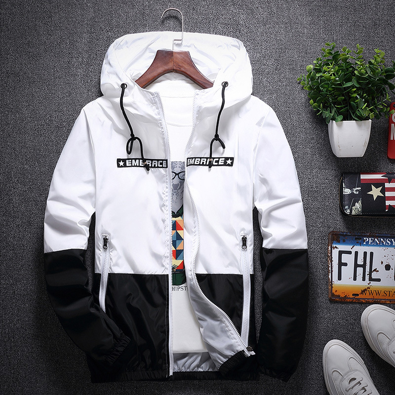 【Solo Yolo】2021 Spring New Korean Style Color Matching Men's Jacket Casual plus-Sized plus Size Thin Student Coat
