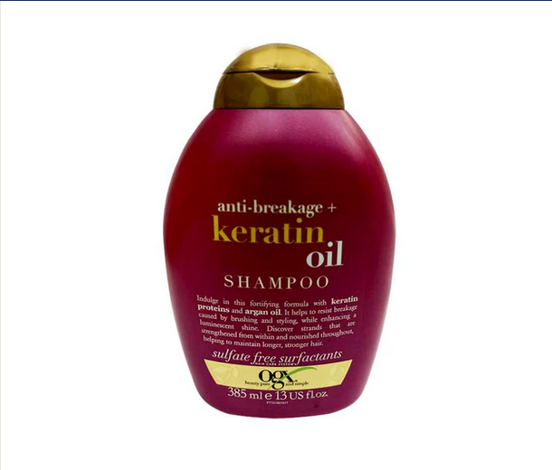 OGX Frizz Free Keratin Smoothing Oil Shampoo 385ml