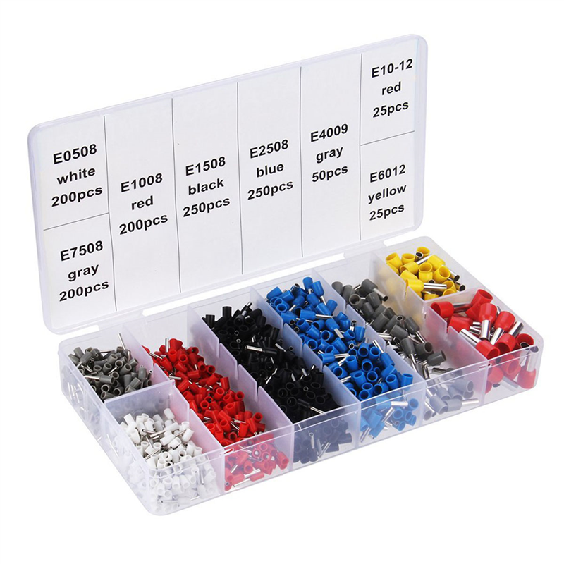 Wire Ferrules Connector Terminals Kit Wire Connector Kit 1200PCS Assortment Ferrule Wire Connector Kit Insulated Cord Pin End. 