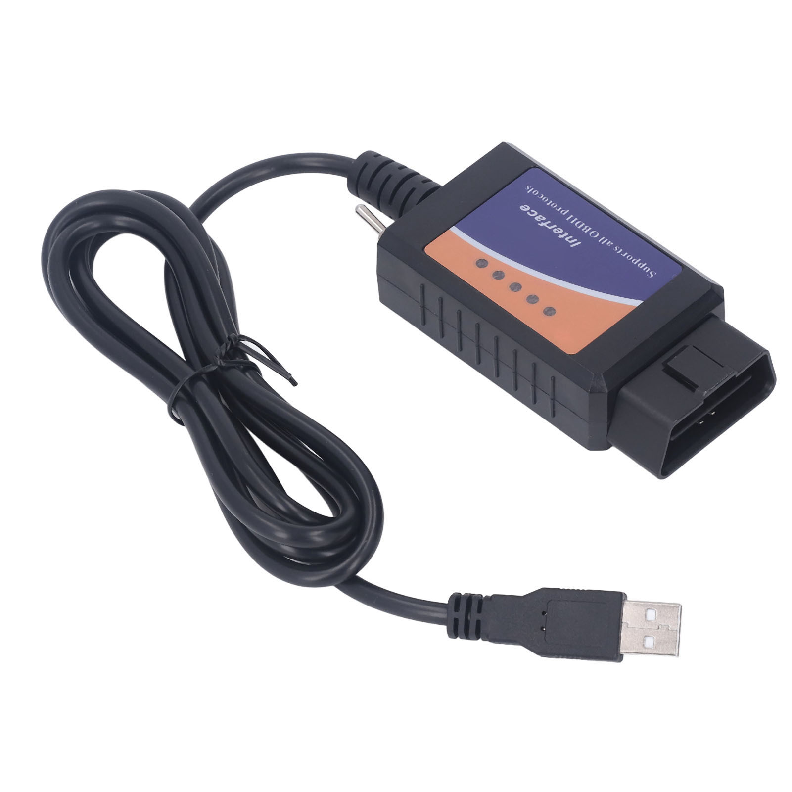 OBD2 Scanner, Portable for FORScan USB Cable Connection Fast Diagnosis Support OBD2 Protocol Car Diagnostic Tool for Vehicle. 