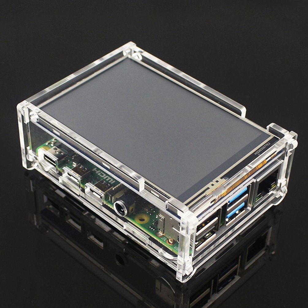 【Aesth Diary Store】For Pi 4 Model 3.5-inch LCD display case 50 FPS SPI-Clear. 