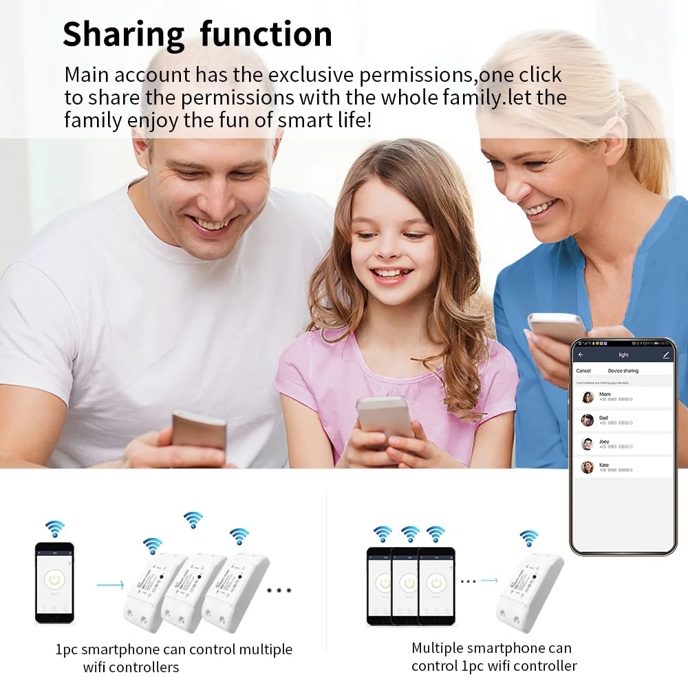 Smart Home House Wifi Wireless Remote Switch Breaker Domotic LED Light Controller Module Alexa Google Home Smartlife Tuya APP. 
