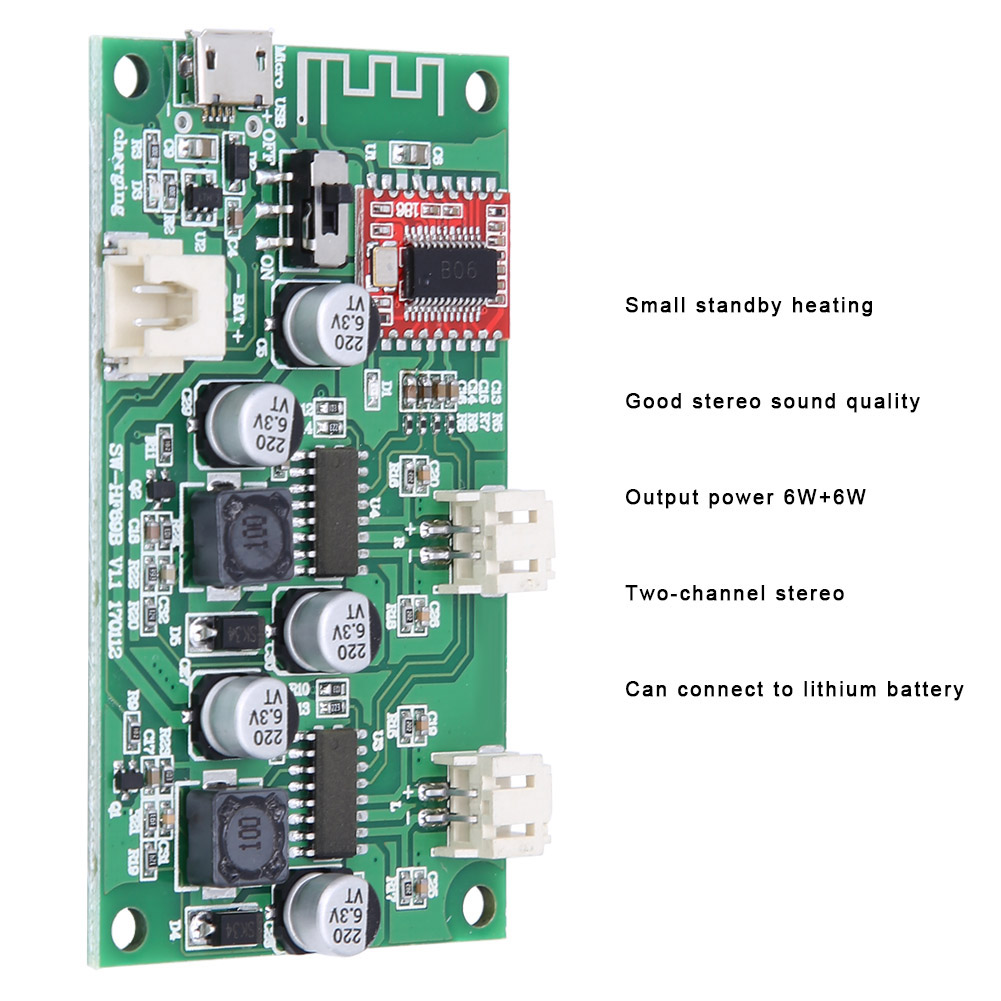 AMP Board Audio Parts HF69B Power Amplifier Speaker Modified 2x6W. 