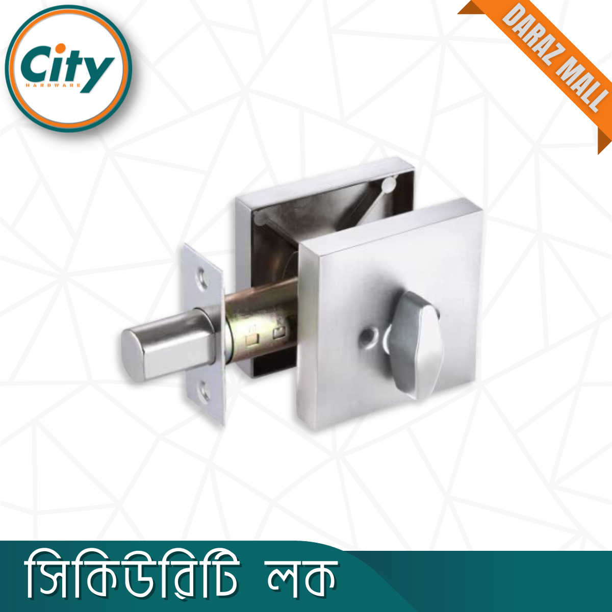 Square Deadbolt Security Lock One Side Key One Side Knob Door Lock. 