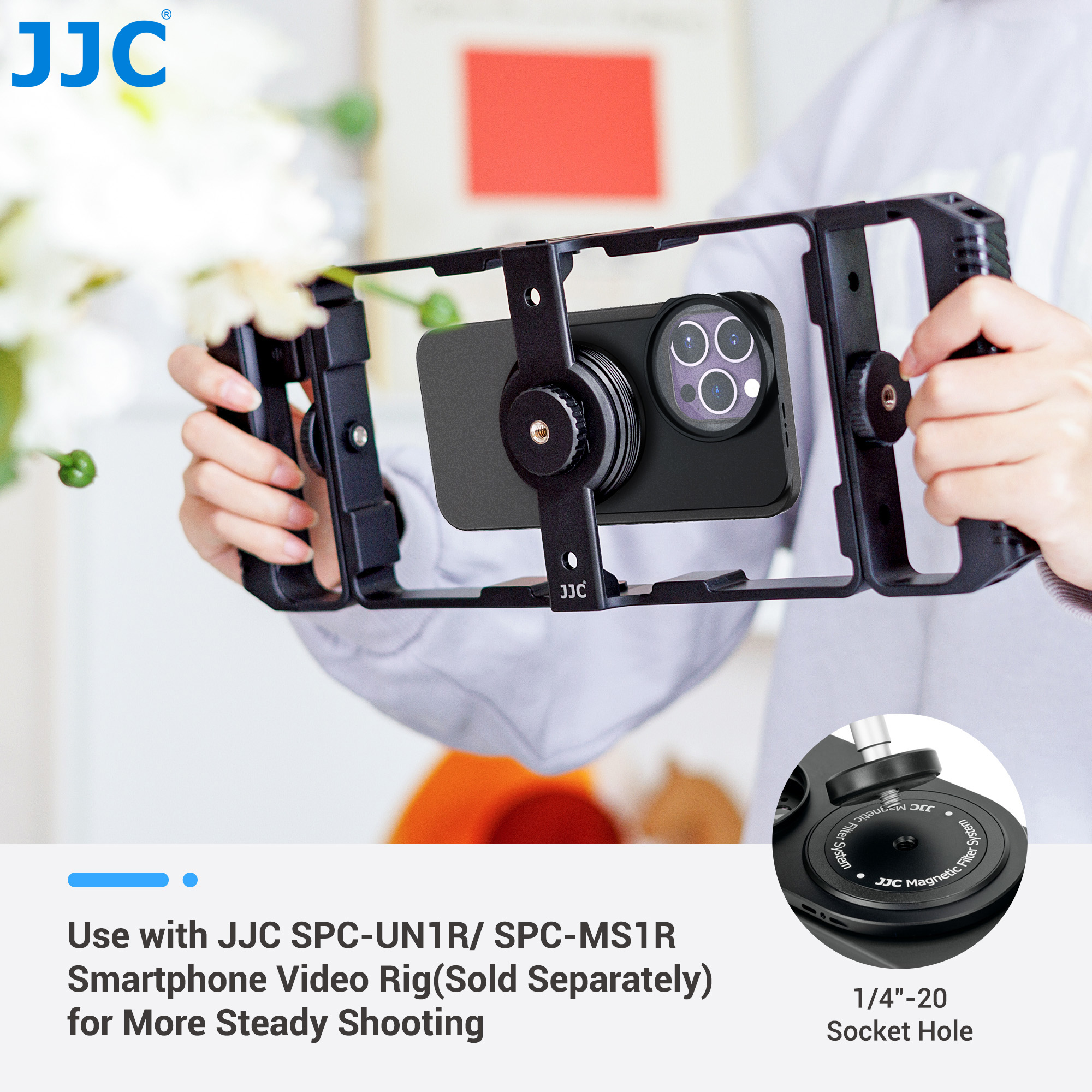 JJC Magnetic Lens Filter Kit for iPhone 15 14 13 Pro/Pro Max MagSafe phone case filter Soft Lens Hood Anti Glass Reflection. 