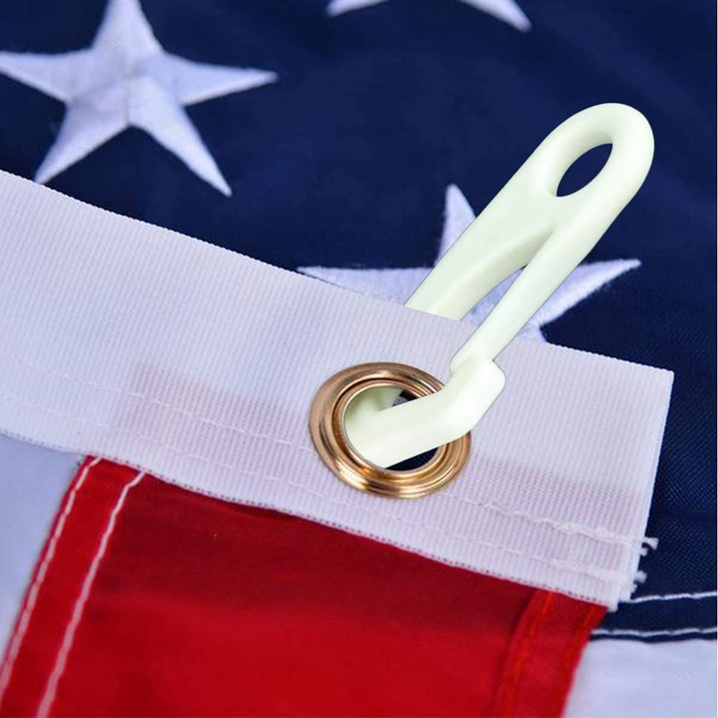 BRADOO-12Pcs Flag Pole Clip Snap Hooks Flag Clips Flag Pole Accessory - Attach Flags Hooks to Halyard Rope and Buckle the Flag. 