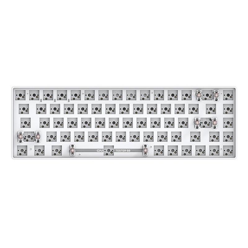 TESTER68 Customized Mechanical Keyboard Kit TES68 Hot-swappable Shaft Base Axis 2.4G Bluetooth Customized Wireless Keyboar. 