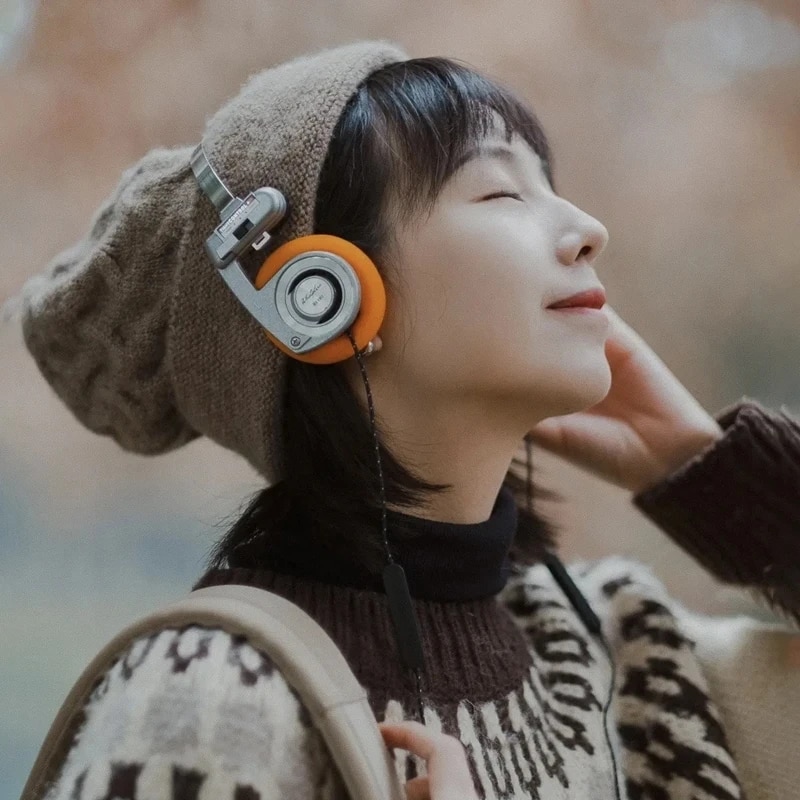 OKCSC Wireless Bluetooth 5.2 Retro Headphones 40mm Driver Integrated Noise Reduction Microphone Open-Back On-Ear Stereo Headset. 