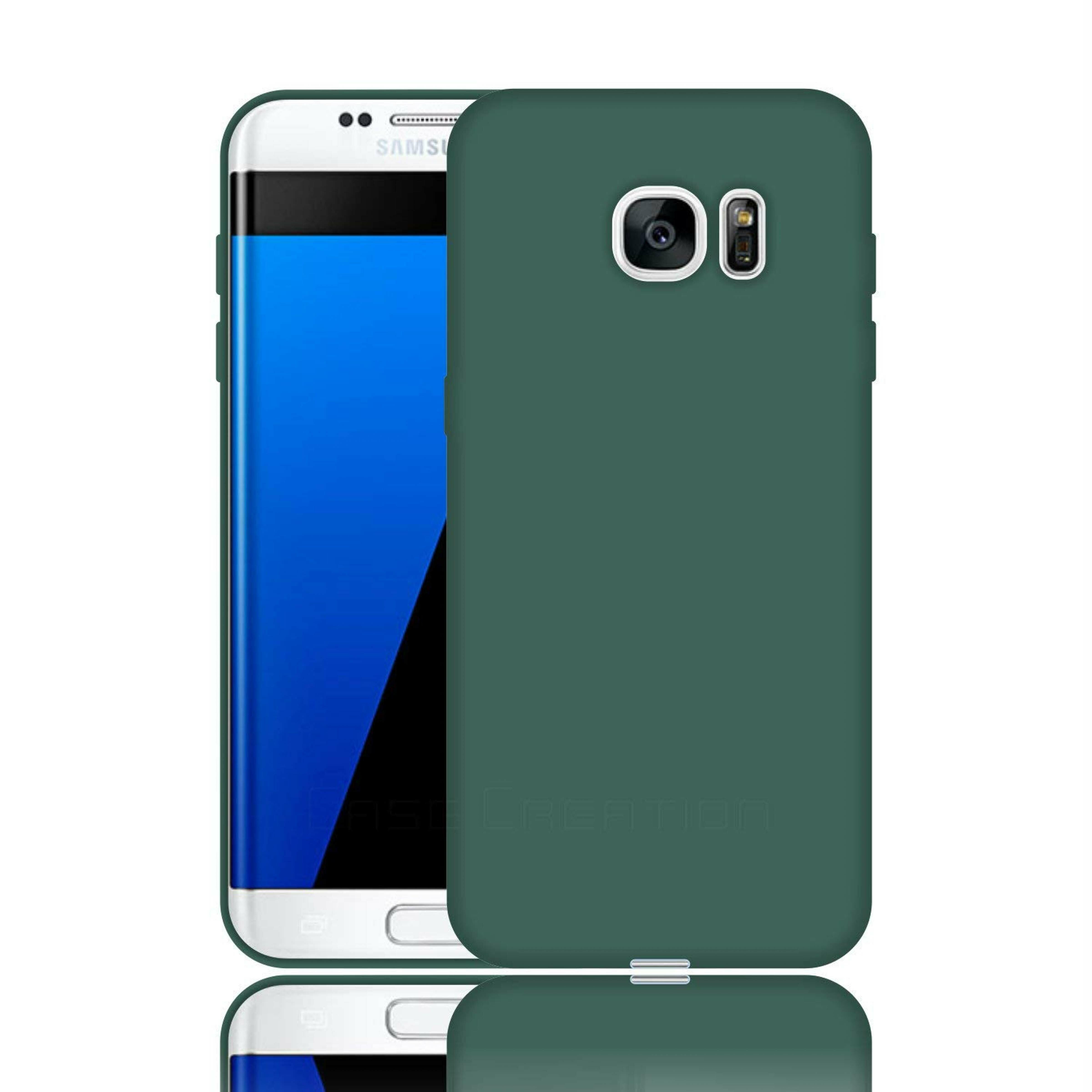 Spigen Soft Silicone Rubber Shockproof Back Case Cover for Samsung Galaxy S7 Edge - Slim Fit Phone Protection. 
