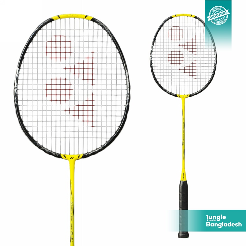 Original Yonex NANOFLARE 1000 Play Badminton Racket - Medium Flex, Graphite Frame, Lightning Yellow. 