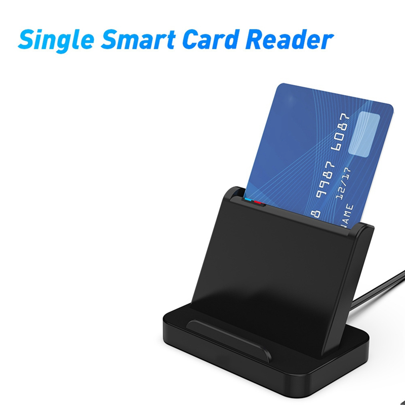 Smart Card Reader USB CAC IC ATM Smart Card Reader Universal SIM Card Reader USB-CCID ISO Connector for Windows Linux Durable. 
