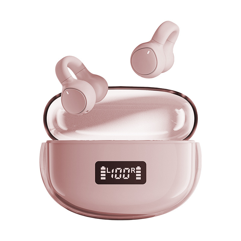 Bluetooth Headset Ear Clip Type No Ear Bone Conduction Large Power Call Noise Reduction Ear Hanging Headset Cross-border Exclusive. 