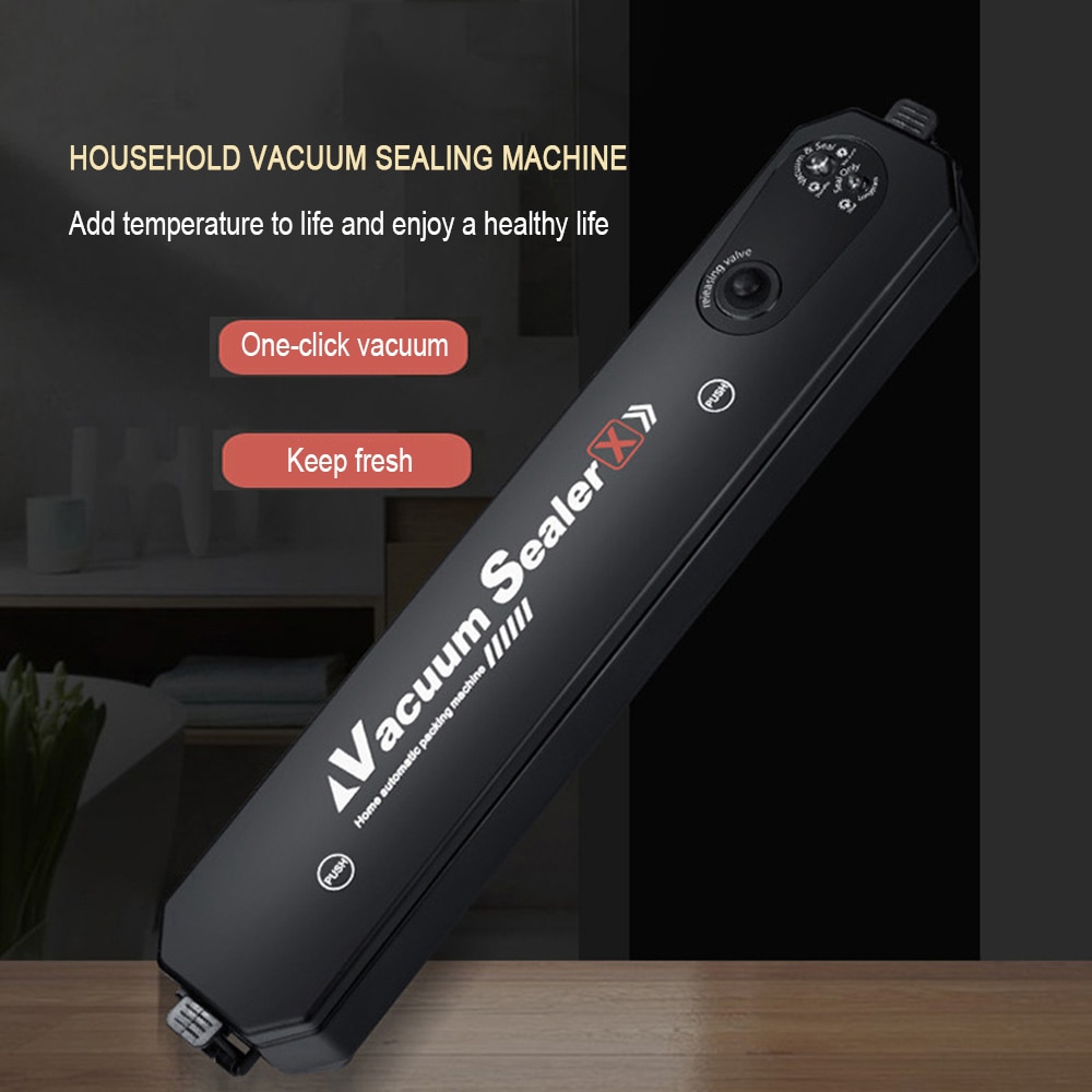 Kitchen Vacuum Food Sealer 220V/110V Automatic Commercial Household Food Vacuum Sealer Packaging Machine Include 10Pcs  Bags. 