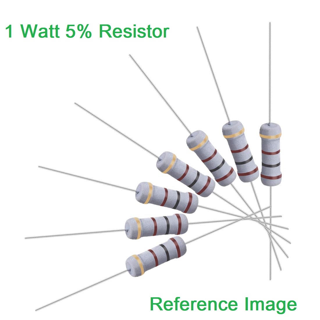 25Pcs- 1Watt 1.5K Ohm Resistor 1W 1.5K Ohm Metal Film Resistor 1.5K Ohm 1 Watt Metal Oxide Film Resistor Axial Leads 1.5K Ohm ±5% Tolerance 2 Pin Leads. 