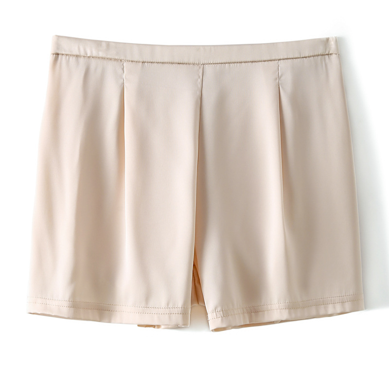 Summer thin imitation silk anti-light safety pants leggings three-point pants shirt pants satin slim plus size shorts women