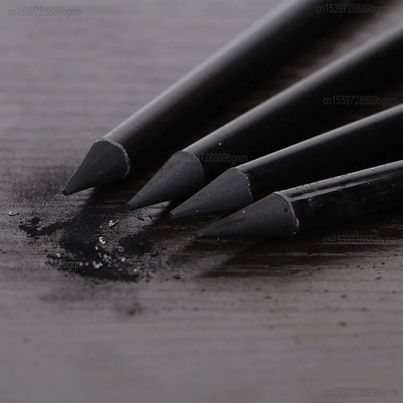 6Pcs/Set Professional Woodless Graphite Charcoal Pencils HB / 2H / 2B / 4B / 6B / 8B Soft Medium Hard For Art Sketching Drawing
