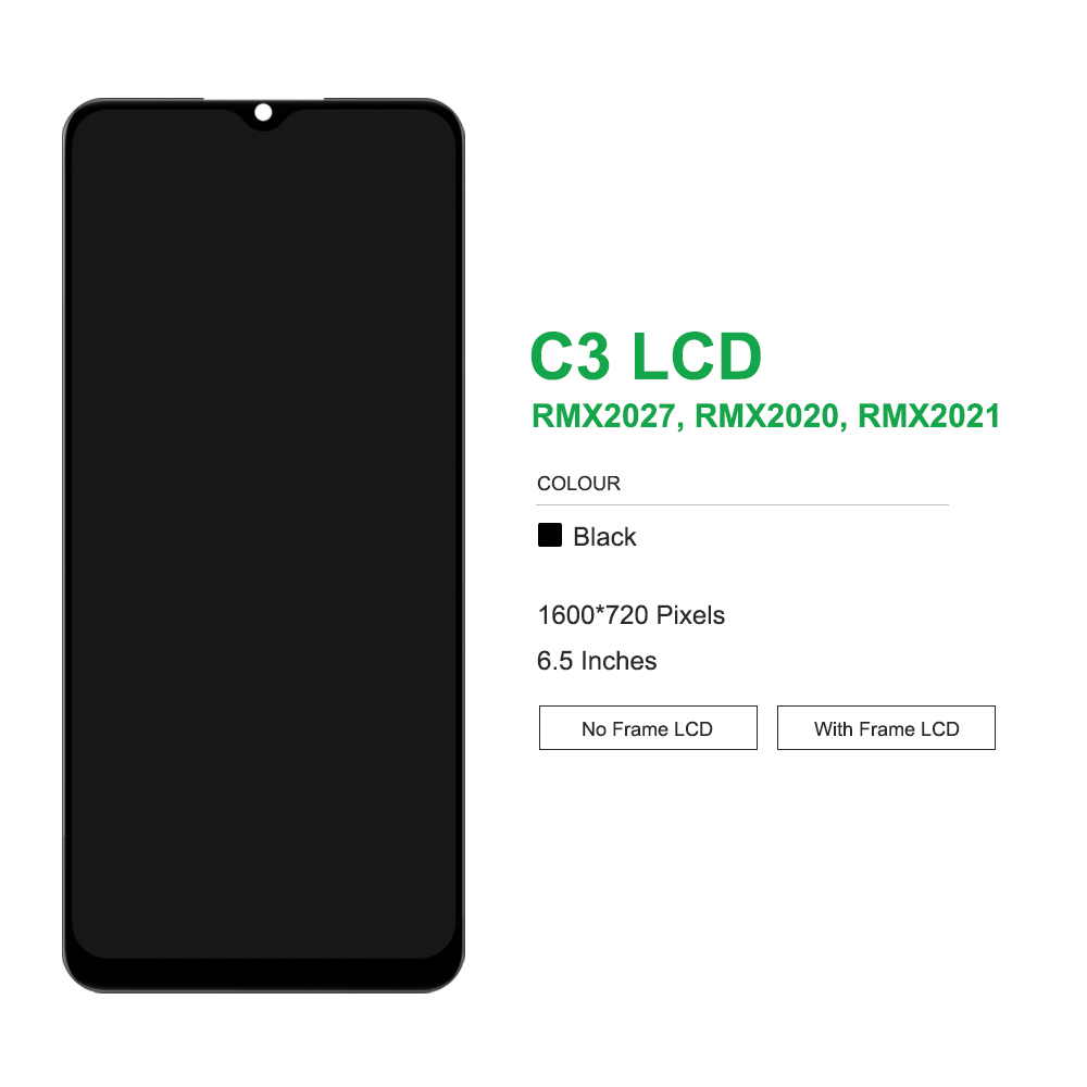 LCD For OPPO Realme C3 C3i RMX2027 RMX2020 RMX2027 Display Touch Screen Digitizer Assembly Replacement Parts RMX2020. 