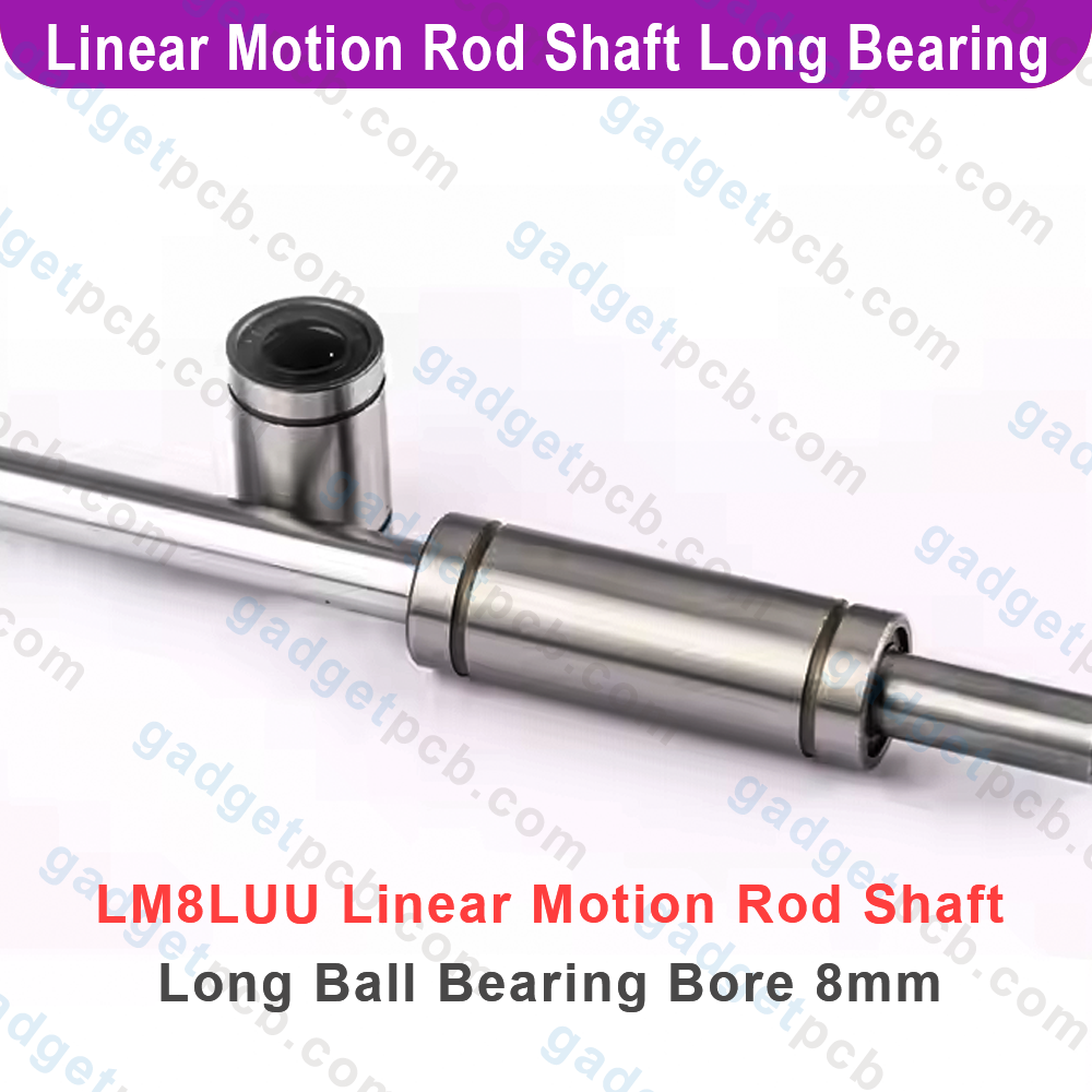 LM8LUU Linear Motion Rod Shaft Bearing 8mm Inner Diameter 8mm Bore Linear Motion Long Ball Bearing Bushing For 3D Printer CNC Machine. 