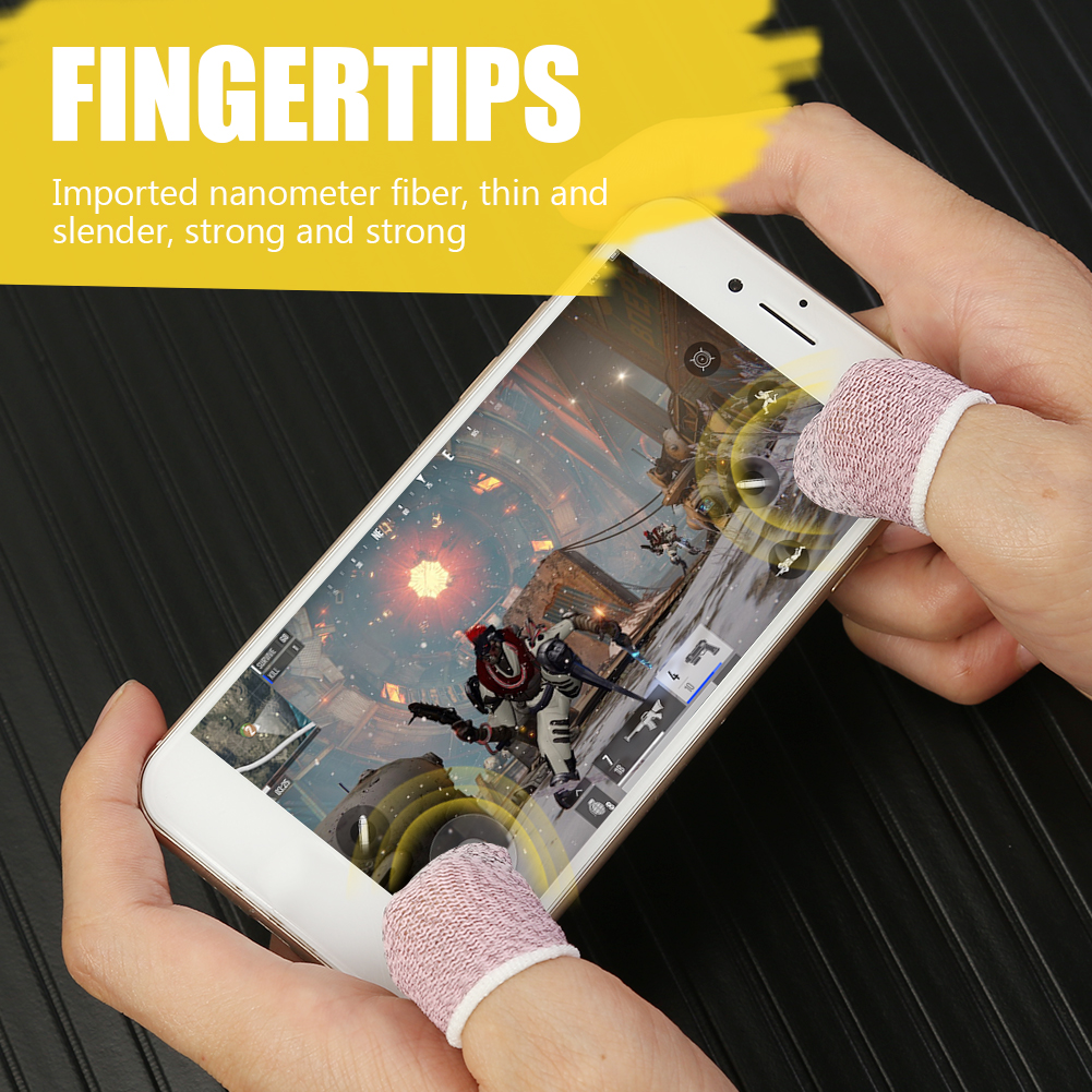 Gloves suitable for 1 pair of finger sleeves, transparent gaming fingertip sleeves, air thumb luminous anti-slip touch screen fingers, PUBG mobile game. 