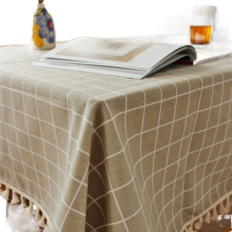 Tablecloth, cotton linen, ins, style, Japanese table, cloth, coffee table, rectangular study table, tablecloth, simple Nordic Amazon. 