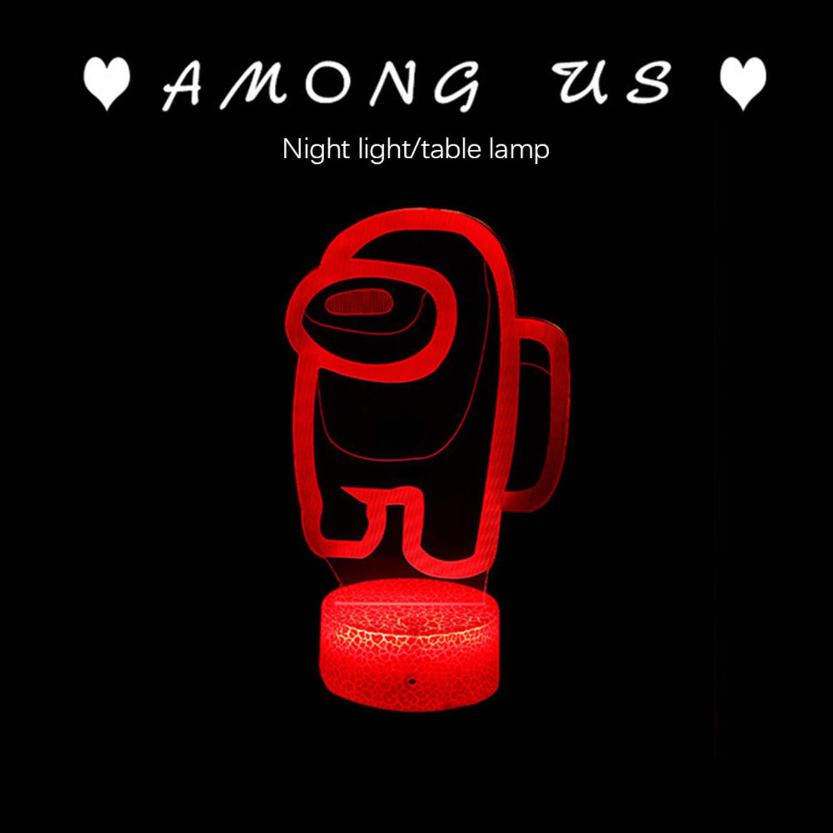 Among us game 3D remote control colorful touch night light app console light Crack base colorful touch remote control effect and easy to use. 