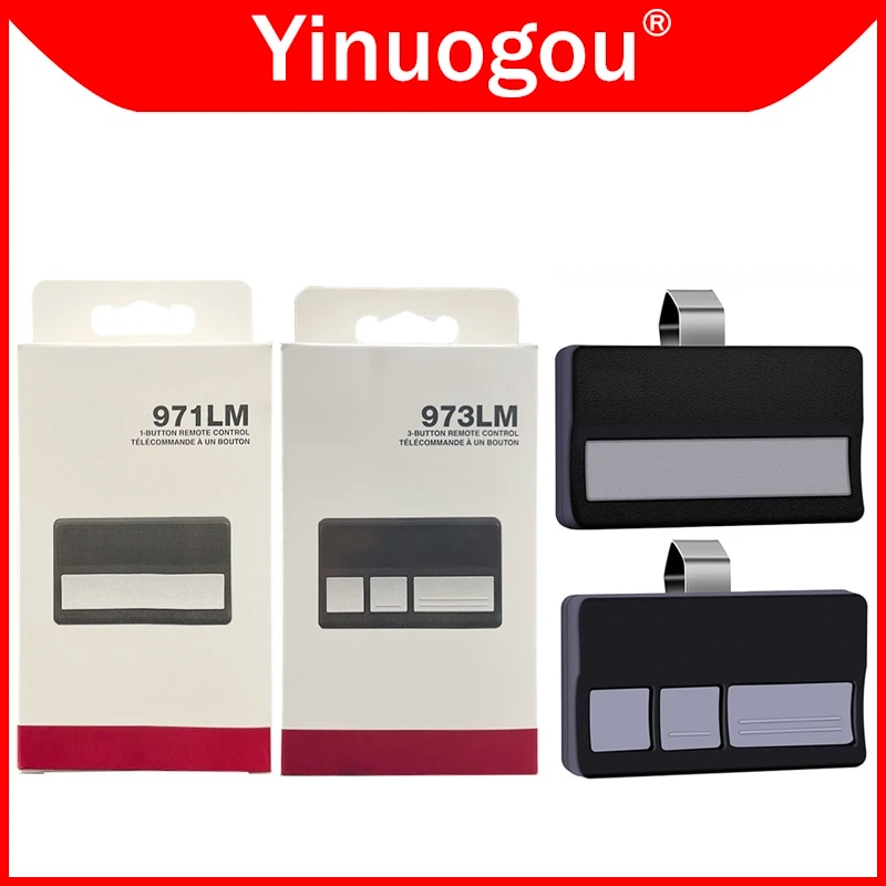 973LM 971LM 970LM 972LM 974LM 91LM 92LM 94LM 96LM Remote Control Garage Door Opener 390MHz RED ORANGE Learn Buttons