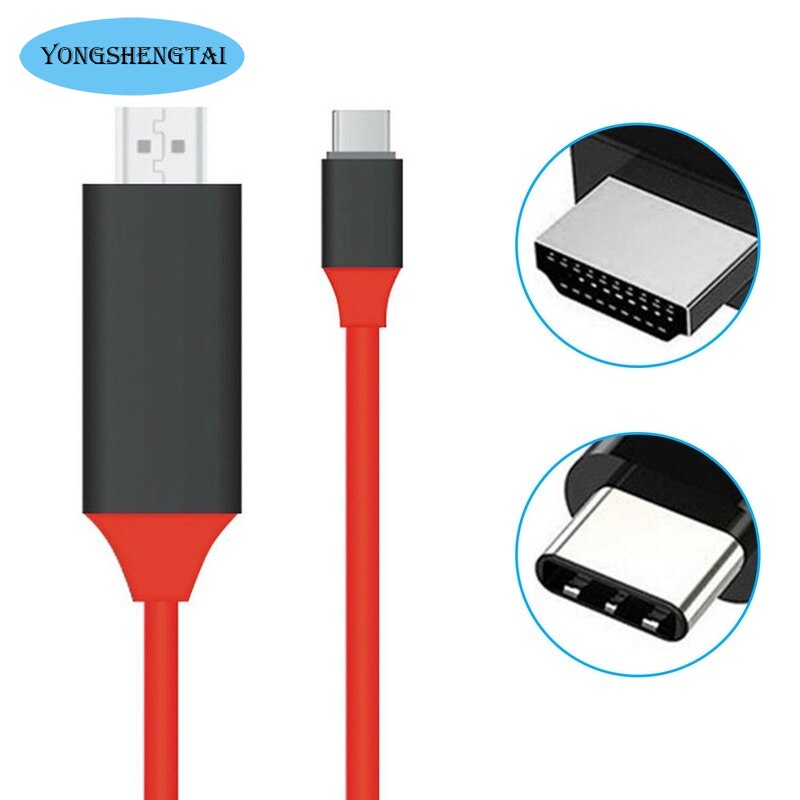 USB C Type To HDMI-compatible 2.0 able 4K HD able 2M Audio and Ethernet for MacBook Samsung S10 Huawei Mate P20 Pro. 