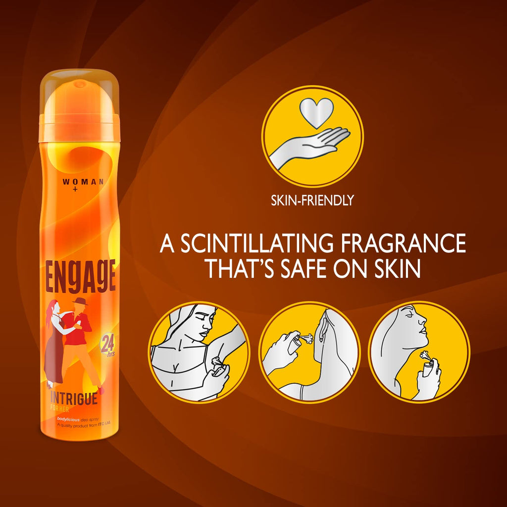 Engage Intrigue for Her Deodorant for Women, Sweet and Sophisticated, –  BEUFLIX