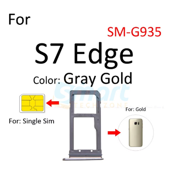 Samsung Galaxy S7/S7 Edge Sim Tray Micro SD Card Slot with Sim Ejector Pin Replacement Part:. 