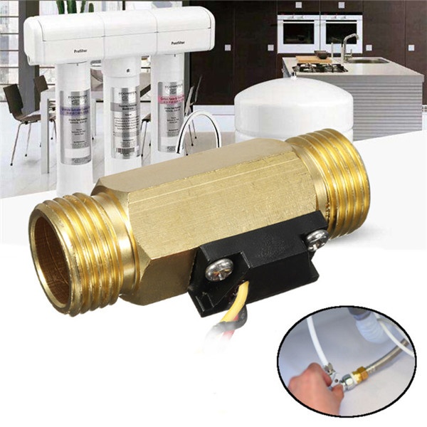 SEN-HZ21WI Four DN15 Appliances 1/2 Copper Water Flow Sensor Output Flow Sensor Switch -. 