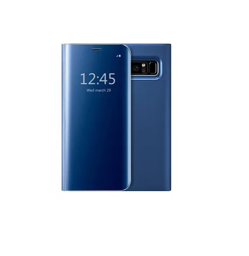 Samsung Galaxy Note 8 - Clear View Case Flip Standing Cover Auto Lock Mirror Case. 