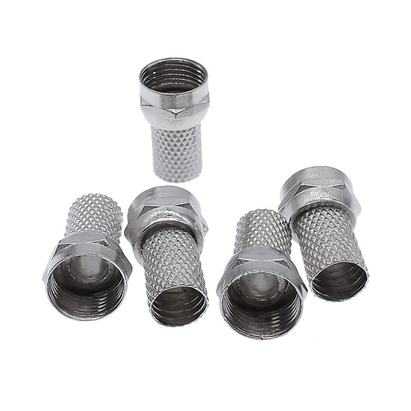 10 Pcs Connector Screw On Type For RG6 Satellite TV Antenna Coax Cable Twist-on - Hdmi Cable. 