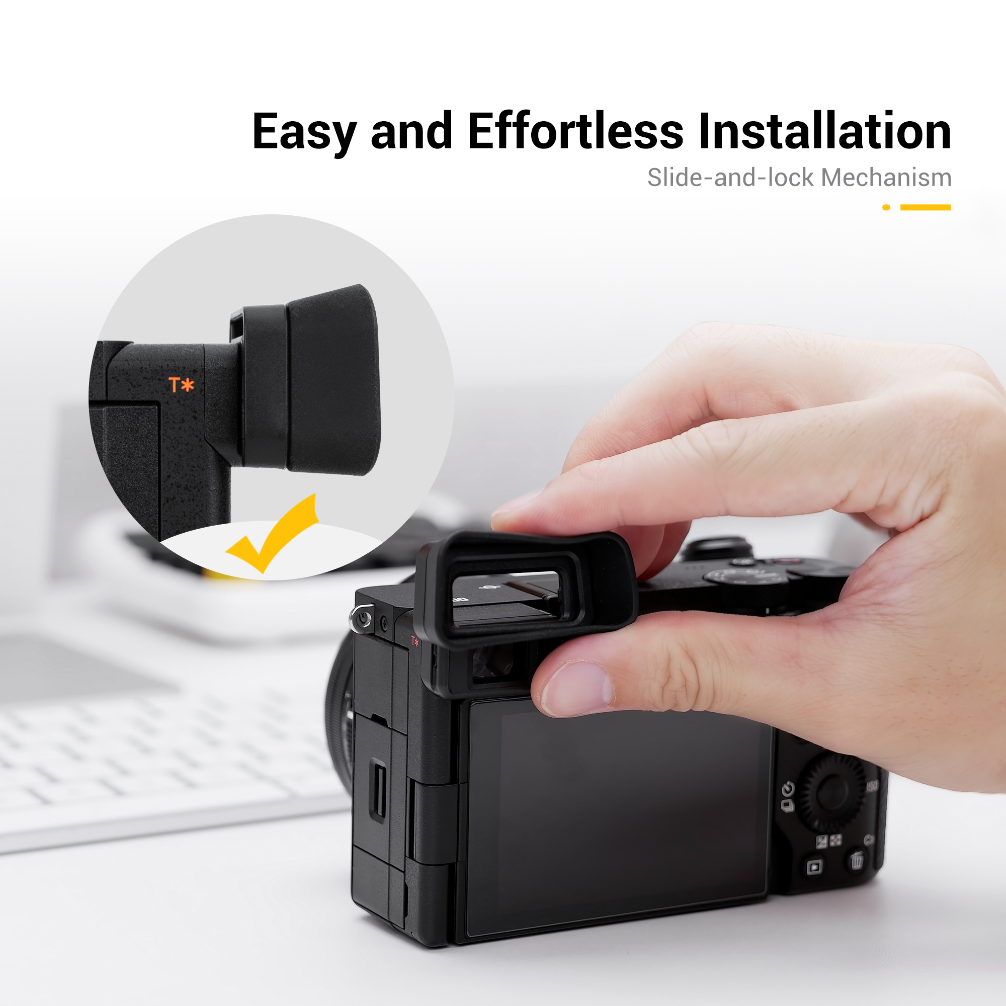 A7CII A7CR A7R A7R II A7R III A7C A6100 A6700 Eyecup Eyepiece Soft Silicon Extended Camera Viewfinder for Sony Series Mirrorless. 