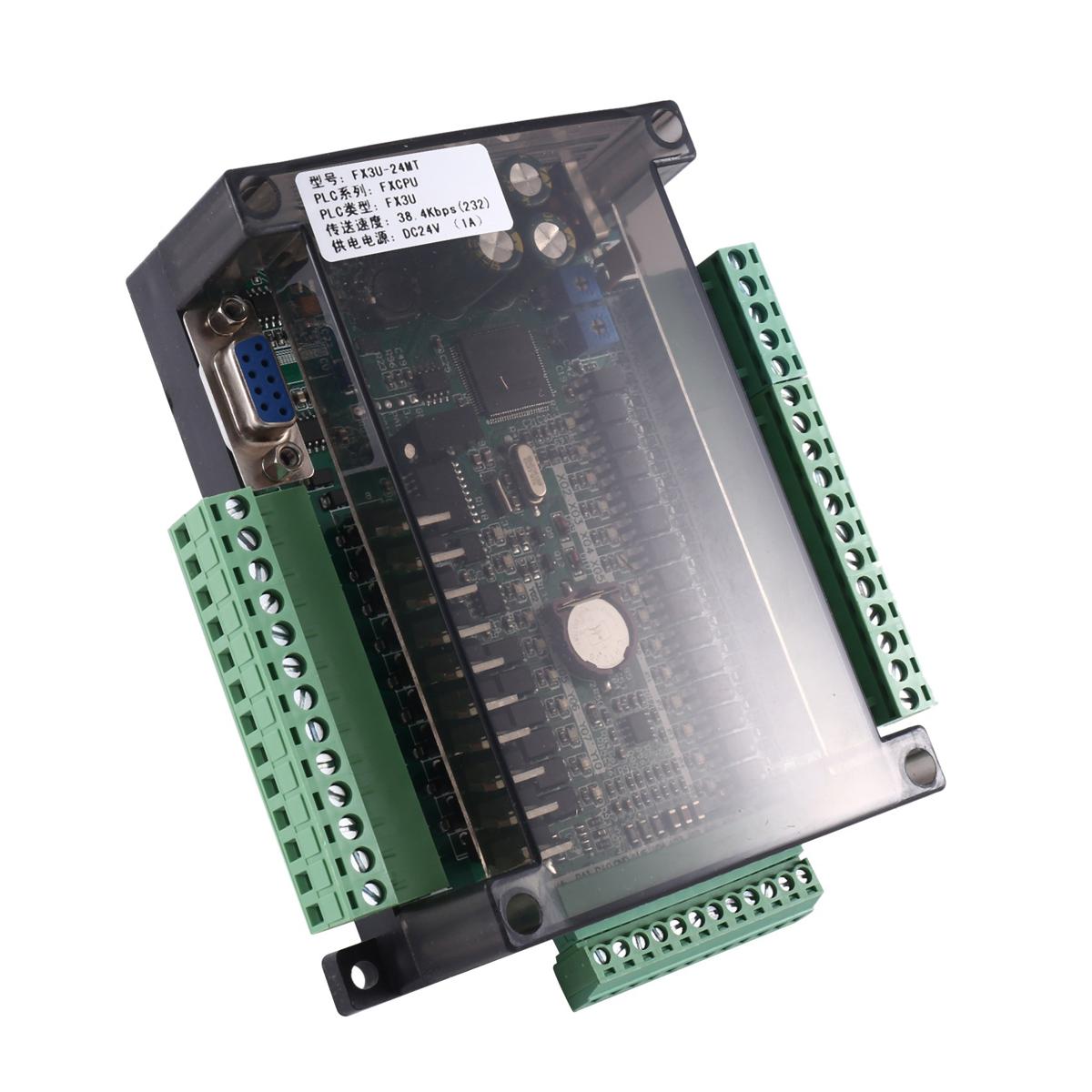 1 Piece FX3U-24MT PLC Industrial Control Board 6AD 2DA with 485 Communication and RTC (B)