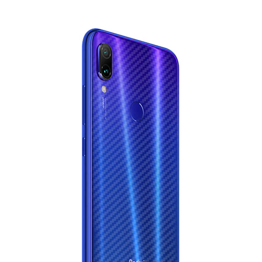 For Xiaomi Redmi Note 7 / Note 7 Pro / Note 7s Transparent 3D Carbon Fiber Back Skin Rear Screen Guard Protector Sticker l983. 