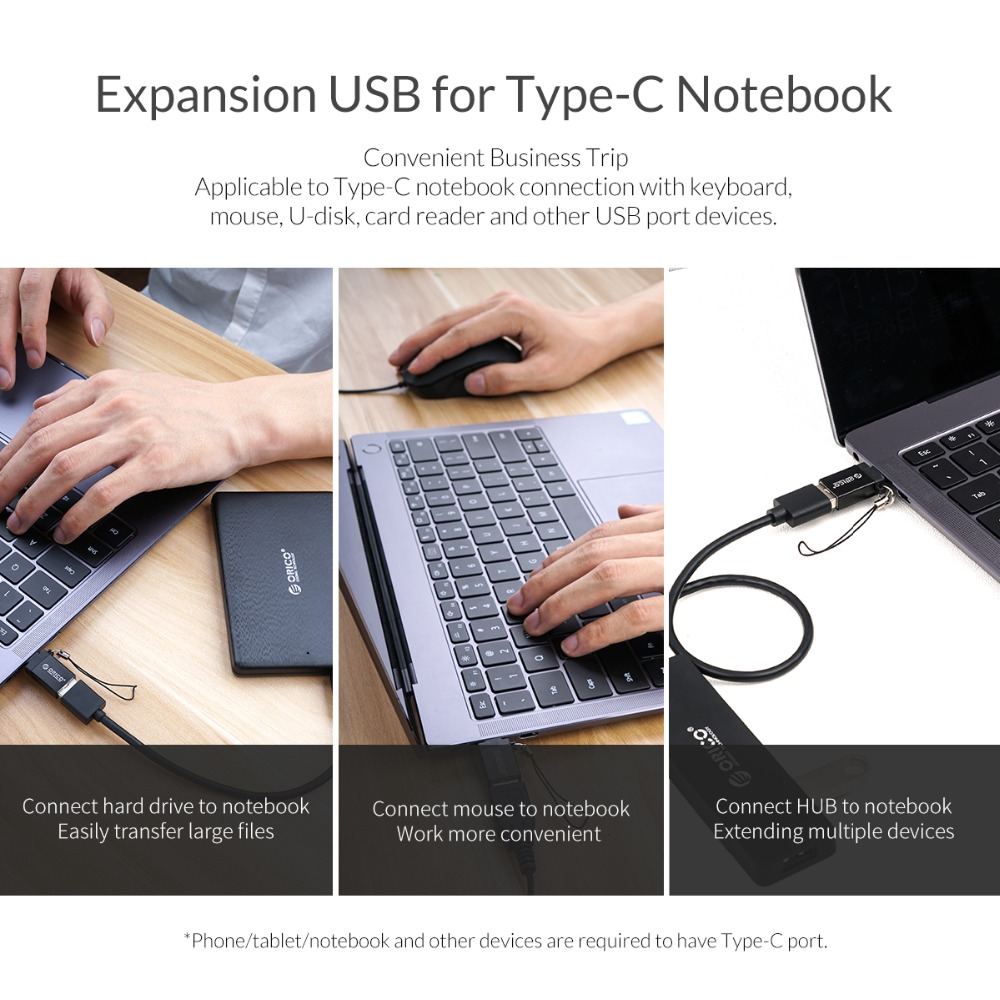 Orico CBT-UT01 Type-C to USB3.0 Adapter Black. 