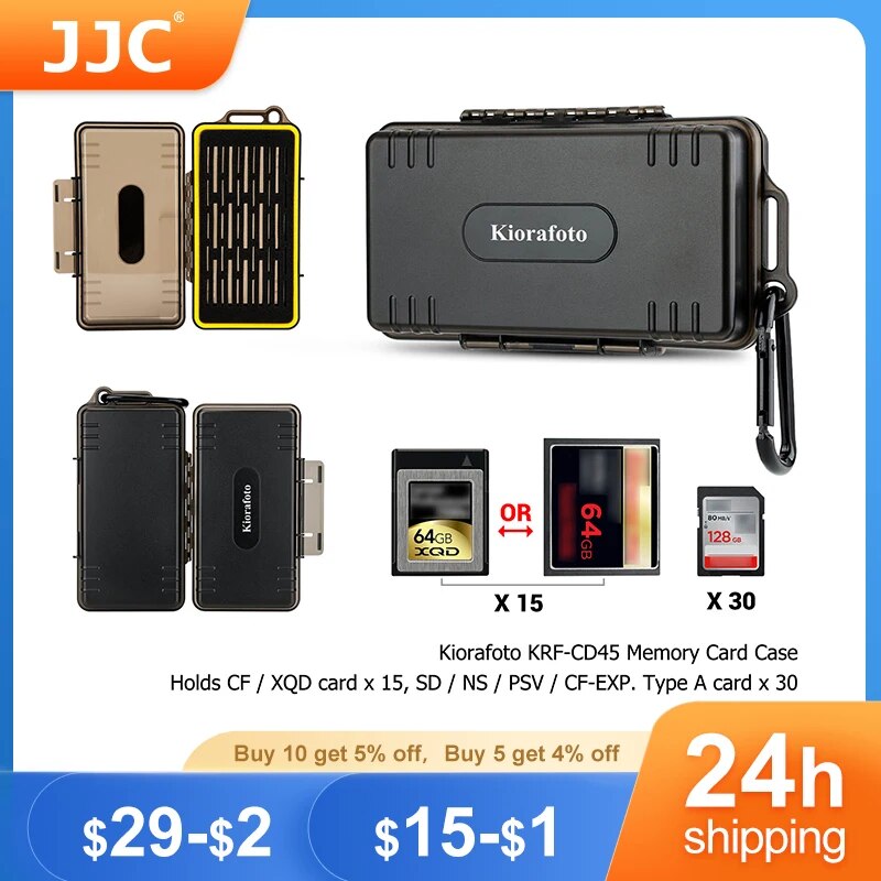 45 Slots Memory Card Holder Case Organizer Keeper Storage for SD XQD Cfexpress Type A for PSV PS Vita Nintendo Switch Game Cards